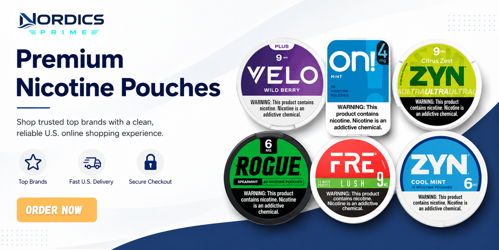 Premium nicotine pouches from trusted brands with fast U.S. delivery and secure checkout